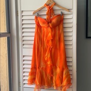WD.NY silk orange dress.